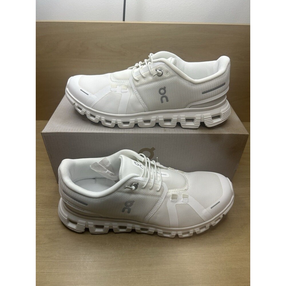 On Running Cloud 6 All White3MF10071200 Men's Size 7 Women's 8.5